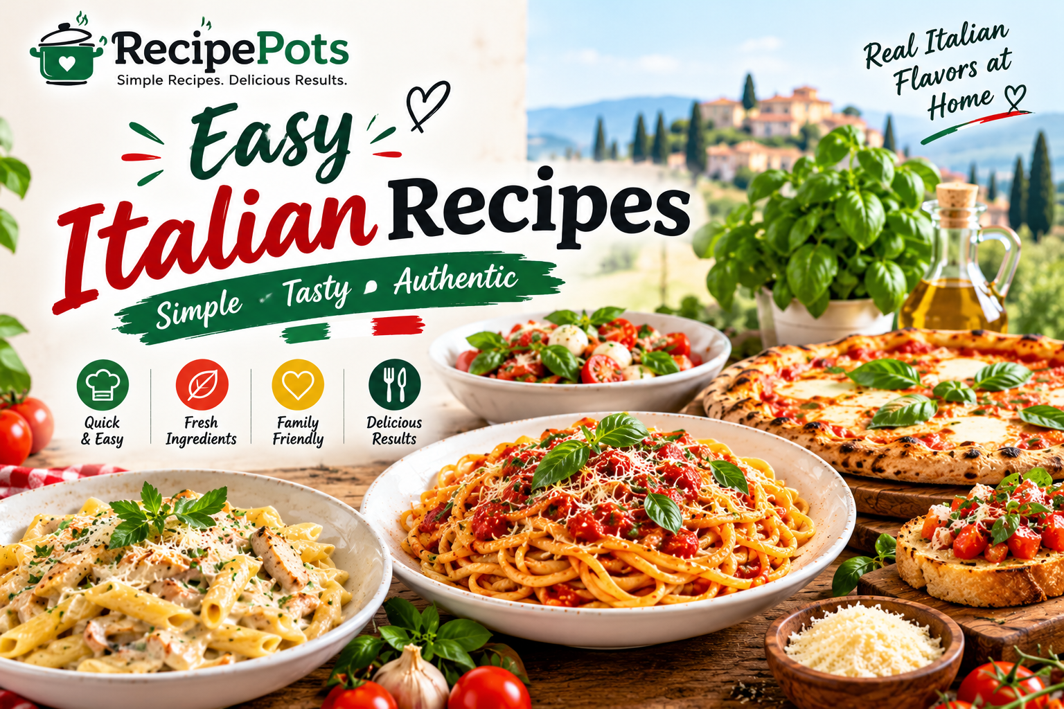 Easy Italian Recipes – Simple, Delicious & Authentic Meals